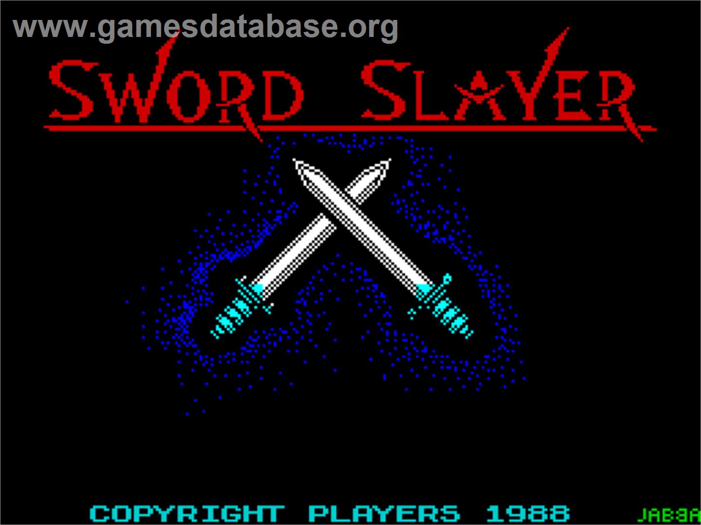 Sword Slayer - Sinclair ZX Spectrum - Artwork - Title Screen