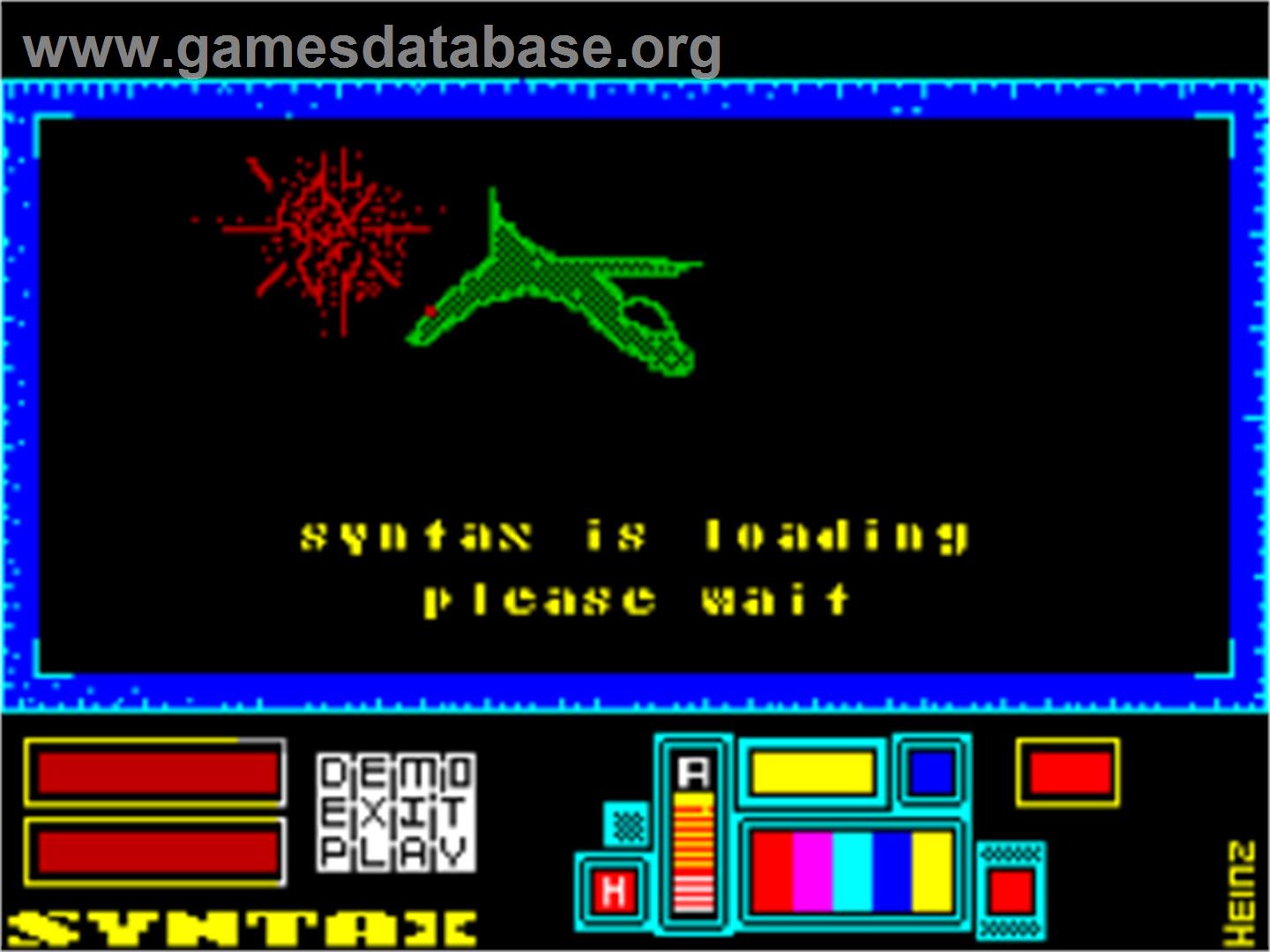 Syntax - Sinclair ZX Spectrum - Artwork - Title Screen
