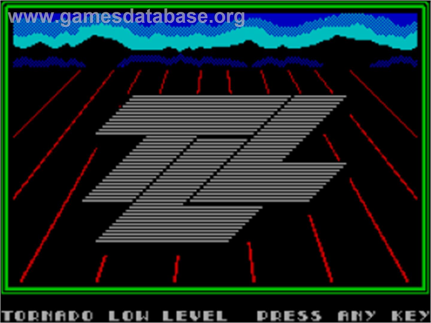 TLL: Tornado Low Level - Sinclair ZX Spectrum - Artwork - Title Screen