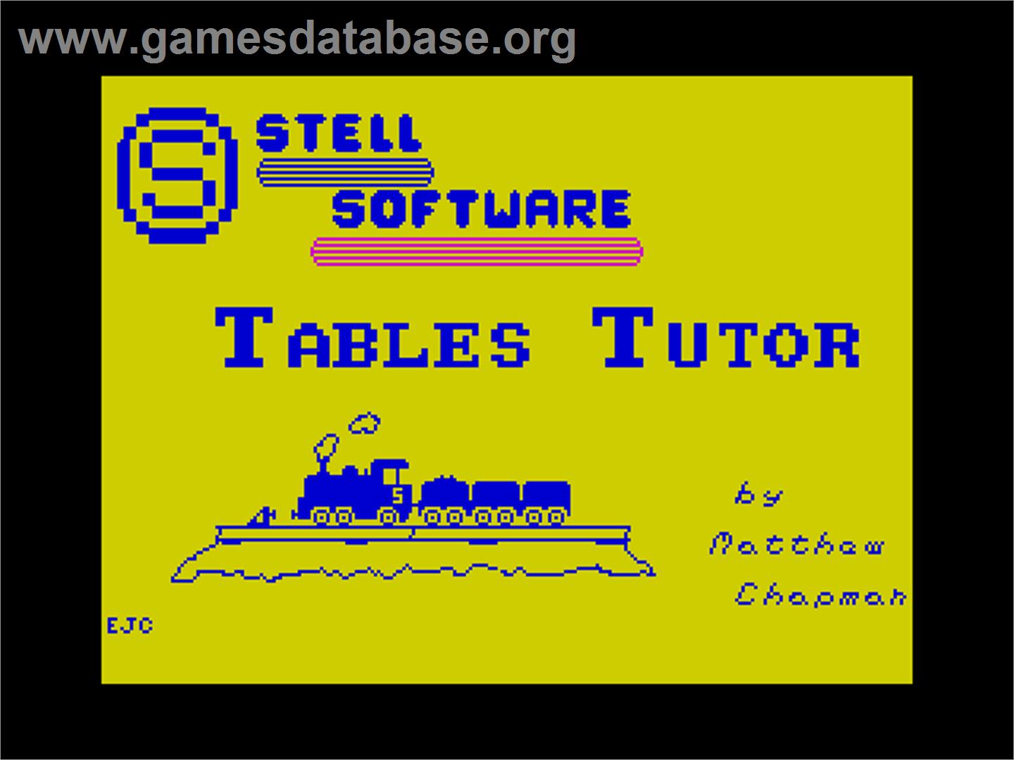 Table Invaders - Sinclair ZX Spectrum - Artwork - Title Screen