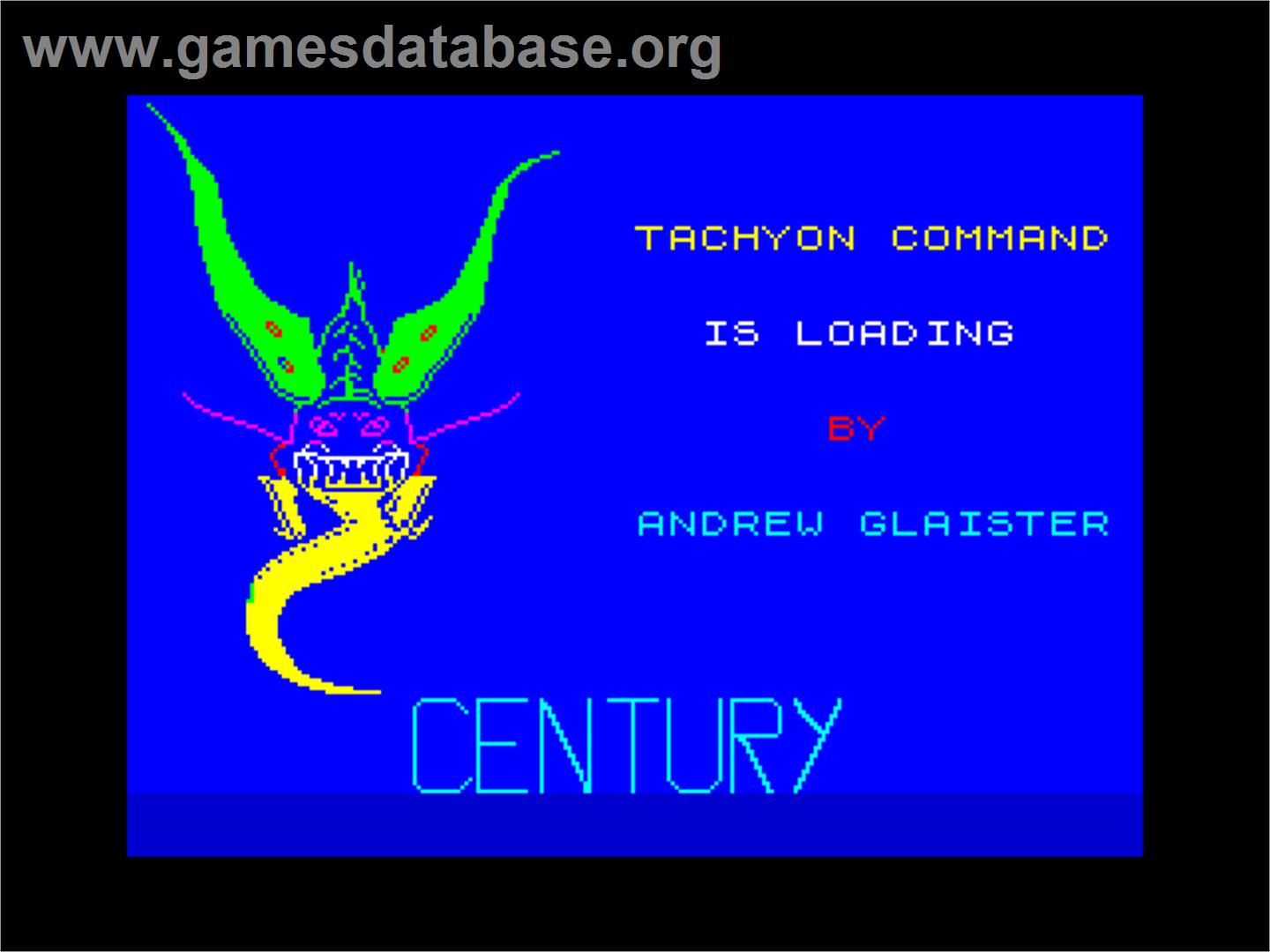Tachyon Command - Sinclair ZX Spectrum - Artwork - Title Screen