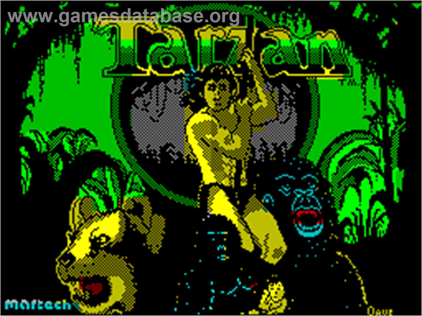 Tarzan - Sinclair ZX Spectrum - Artwork - Title Screen