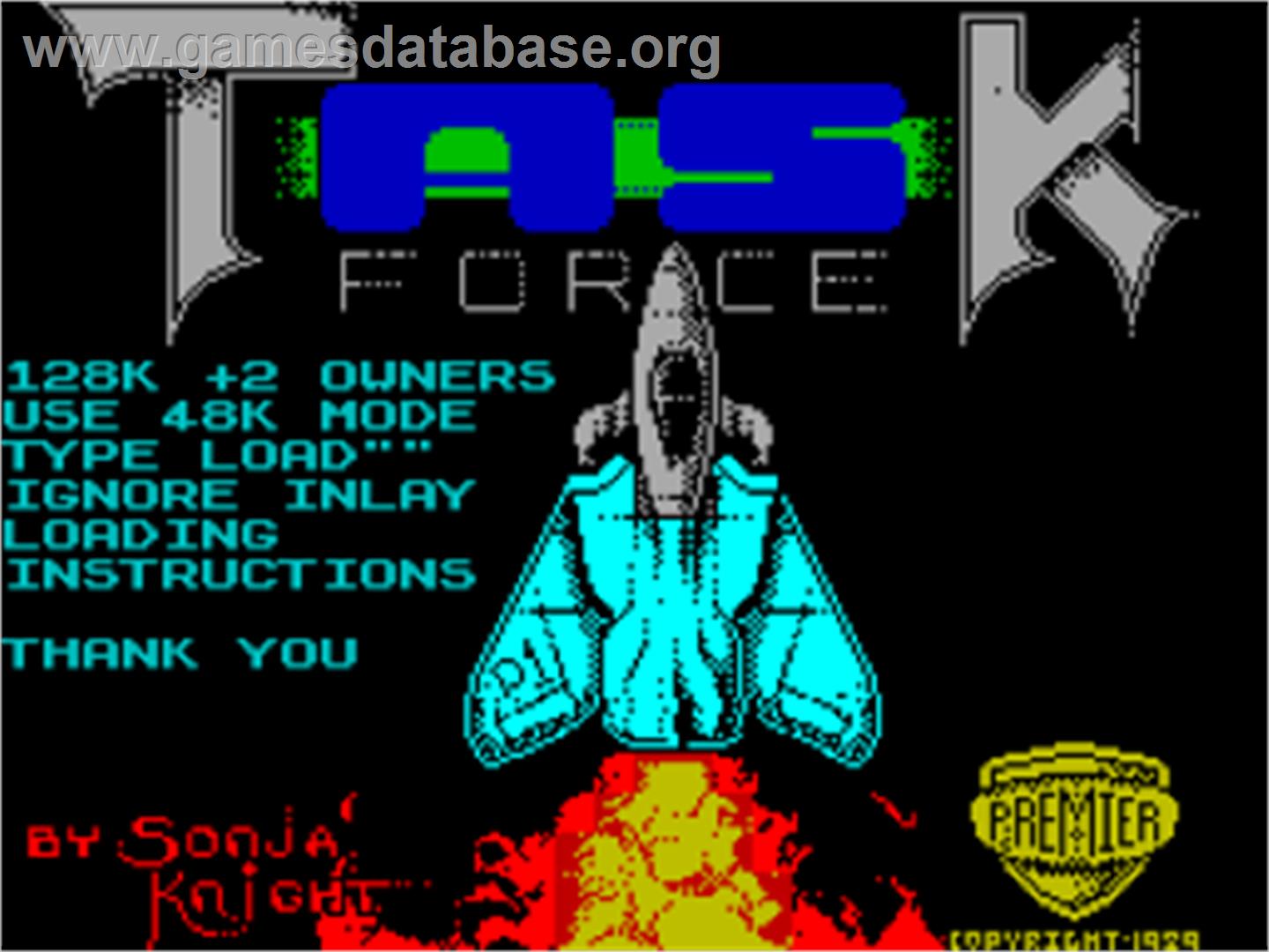 Task Force - Sinclair ZX Spectrum - Artwork - Title Screen