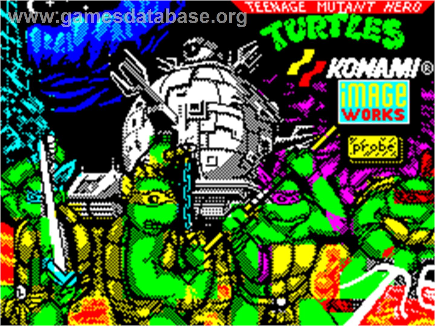 Teenage Mutant Ninja Turtles II: The Arcade Game - Sinclair ZX Spectrum - Artwork - Title Screen
