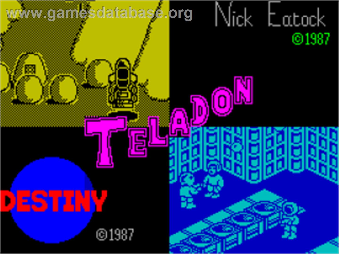Teladon - Sinclair ZX Spectrum - Artwork - Title Screen
