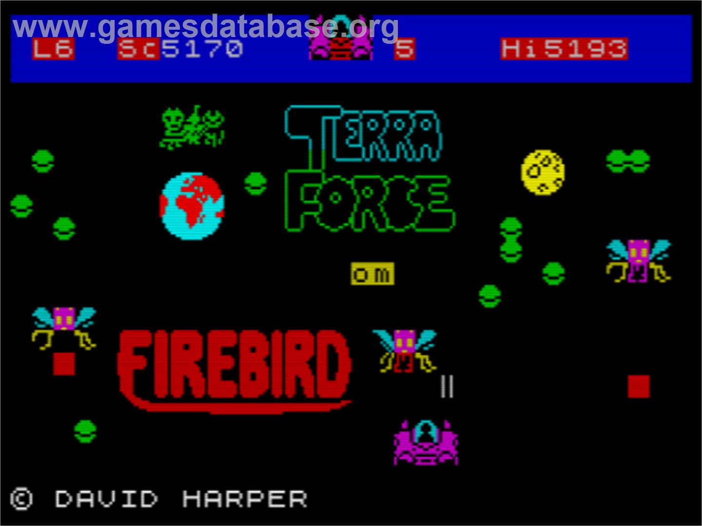 Terra Force - Sinclair ZX Spectrum - Artwork - Title Screen