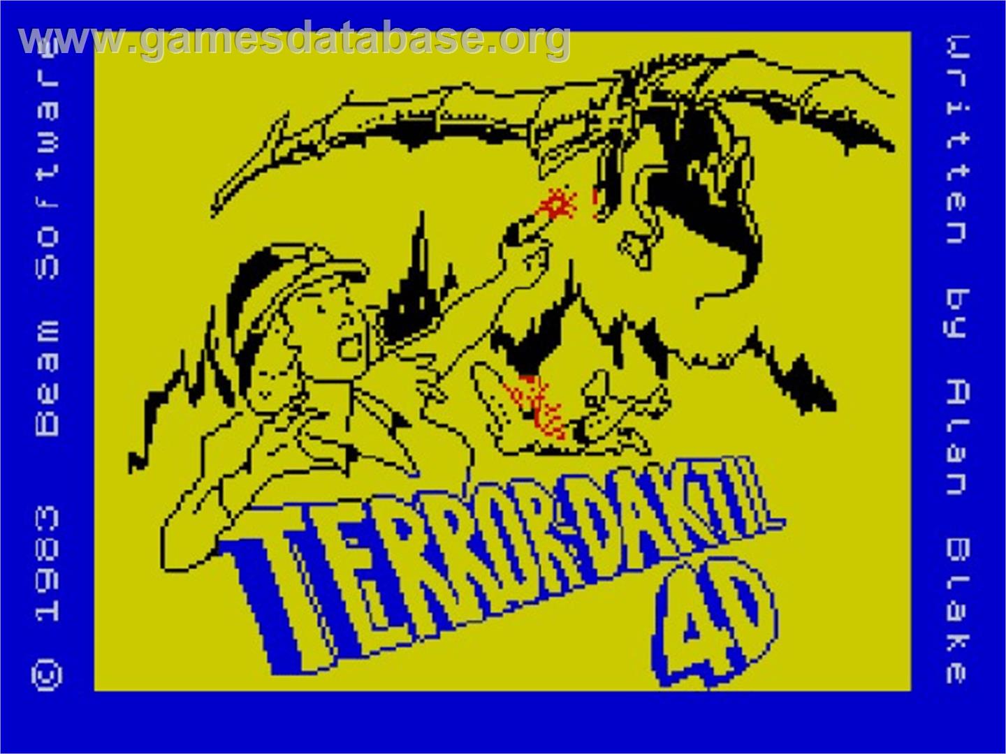 Terror-daktil 4d - Sinclair ZX Spectrum - Artwork - Title Screen