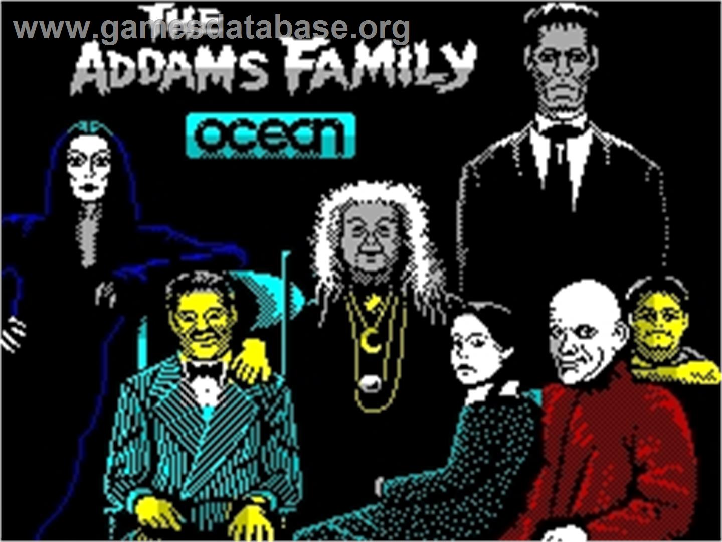 The Addams Family - Sinclair ZX Spectrum - Artwork - Title Screen