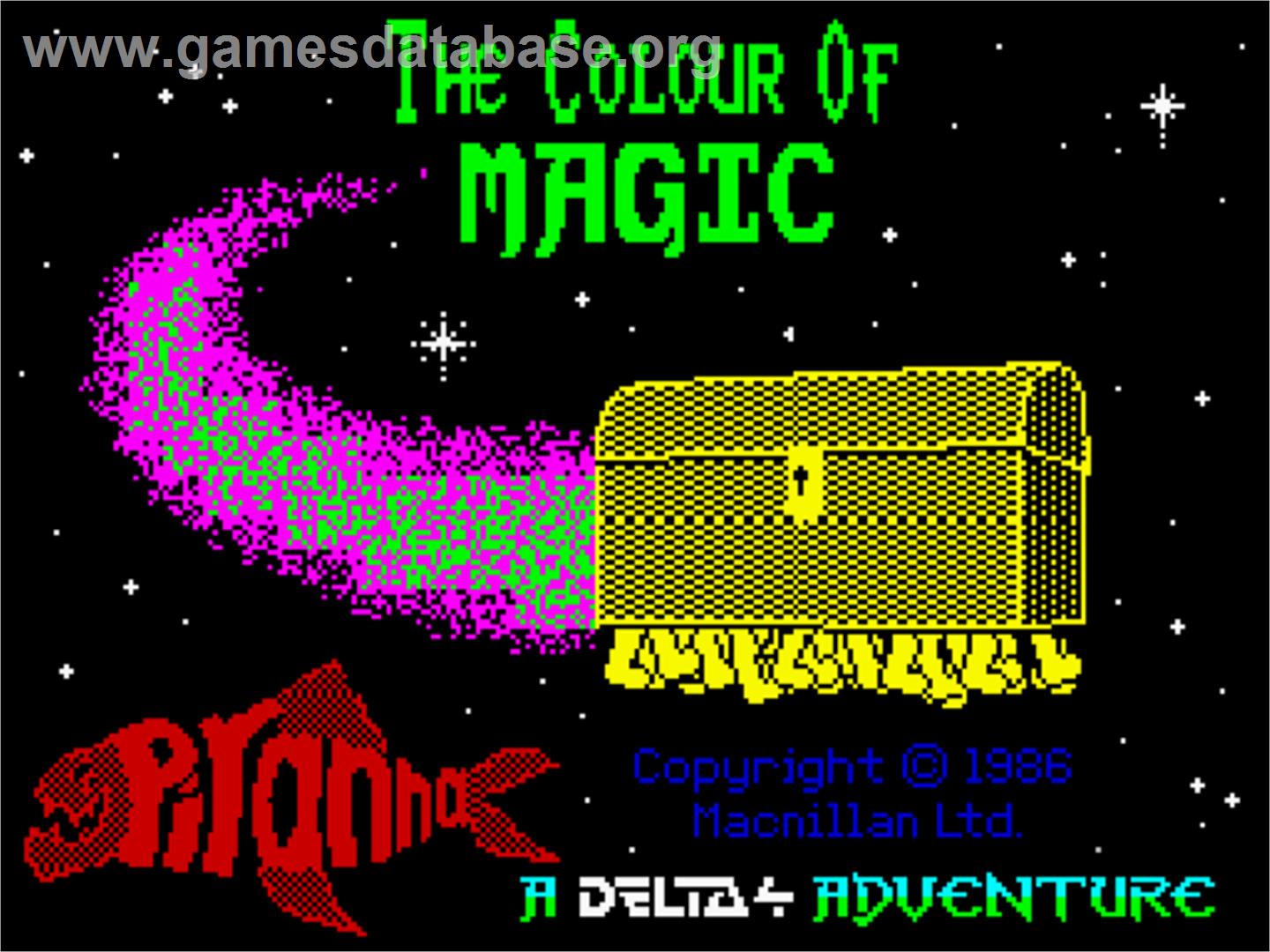 The Colour of Magic - Sinclair ZX Spectrum - Artwork - Title Screen