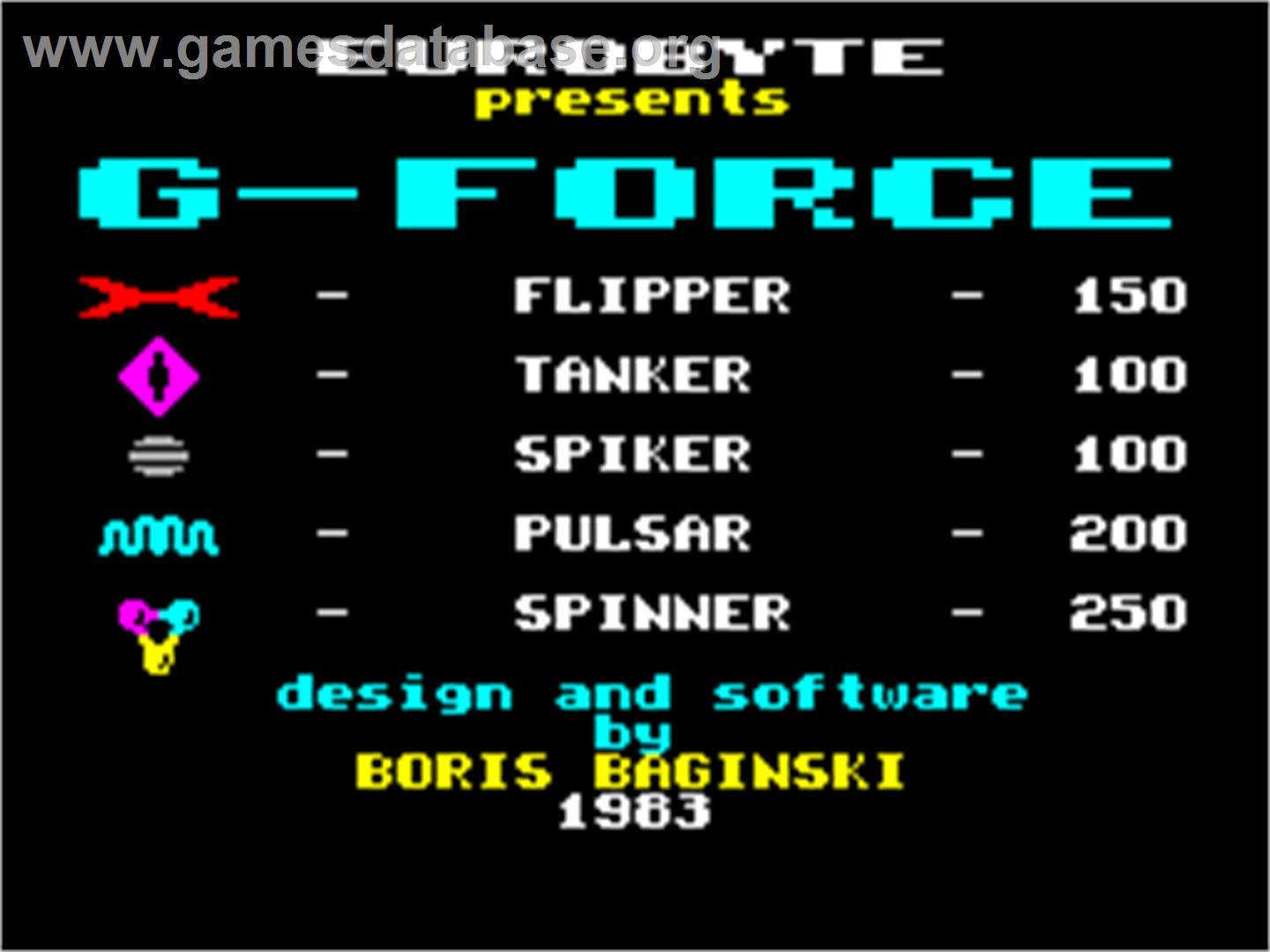 The Forest - Sinclair ZX Spectrum - Artwork - Title Screen