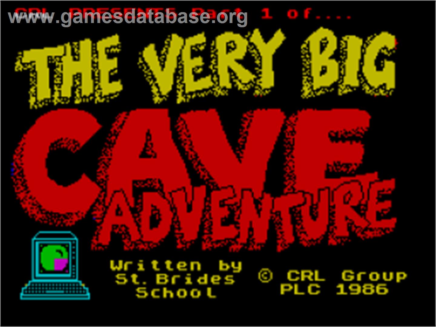 The Very Big Cave Adventure - Sinclair ZX Spectrum - Artwork - Title Screen