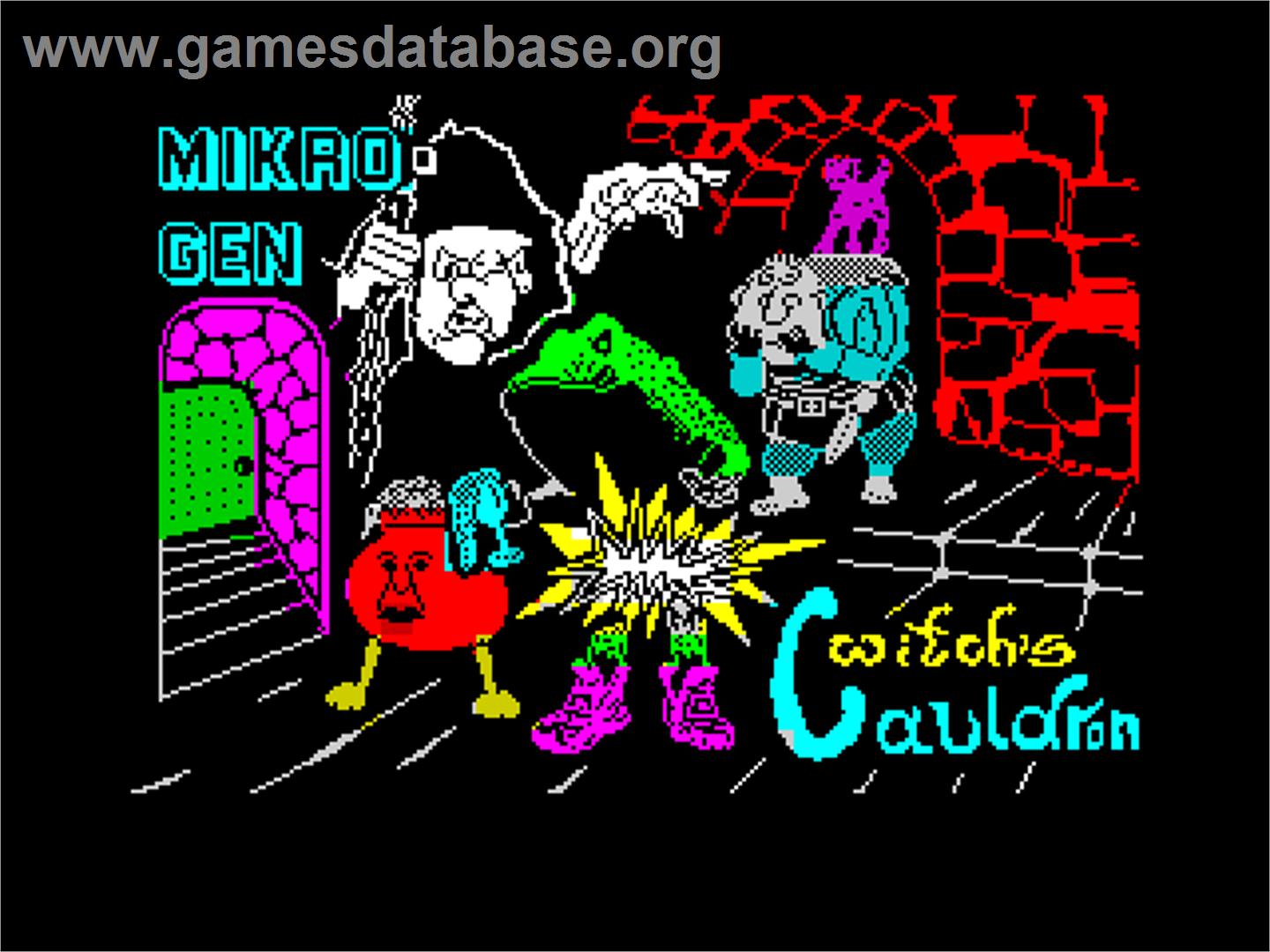 The Witch's Cauldron - Sinclair ZX Spectrum - Artwork - Title Screen