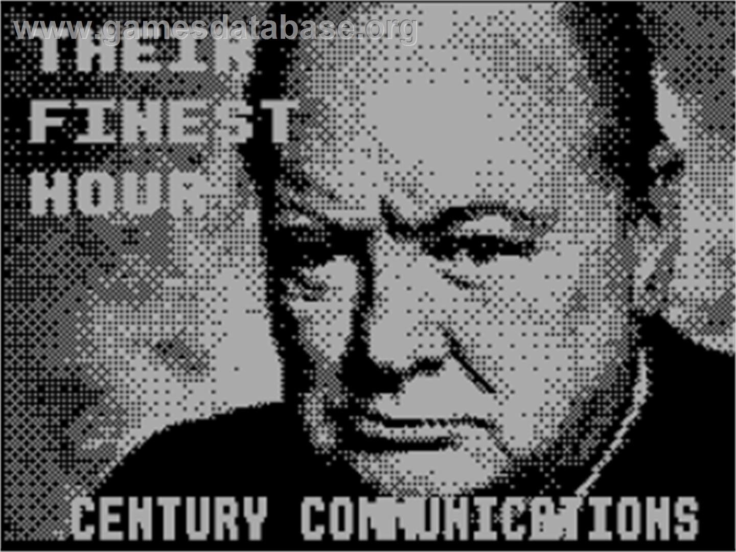 Their Finest Hour - Sinclair ZX Spectrum - Artwork - Title Screen