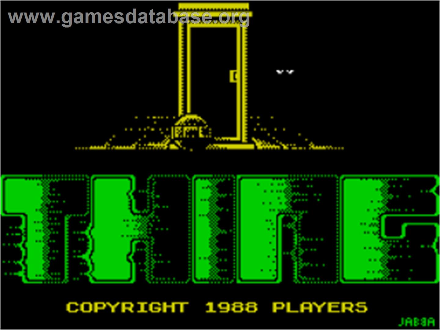 Thing! - Sinclair ZX Spectrum - Artwork - Title Screen