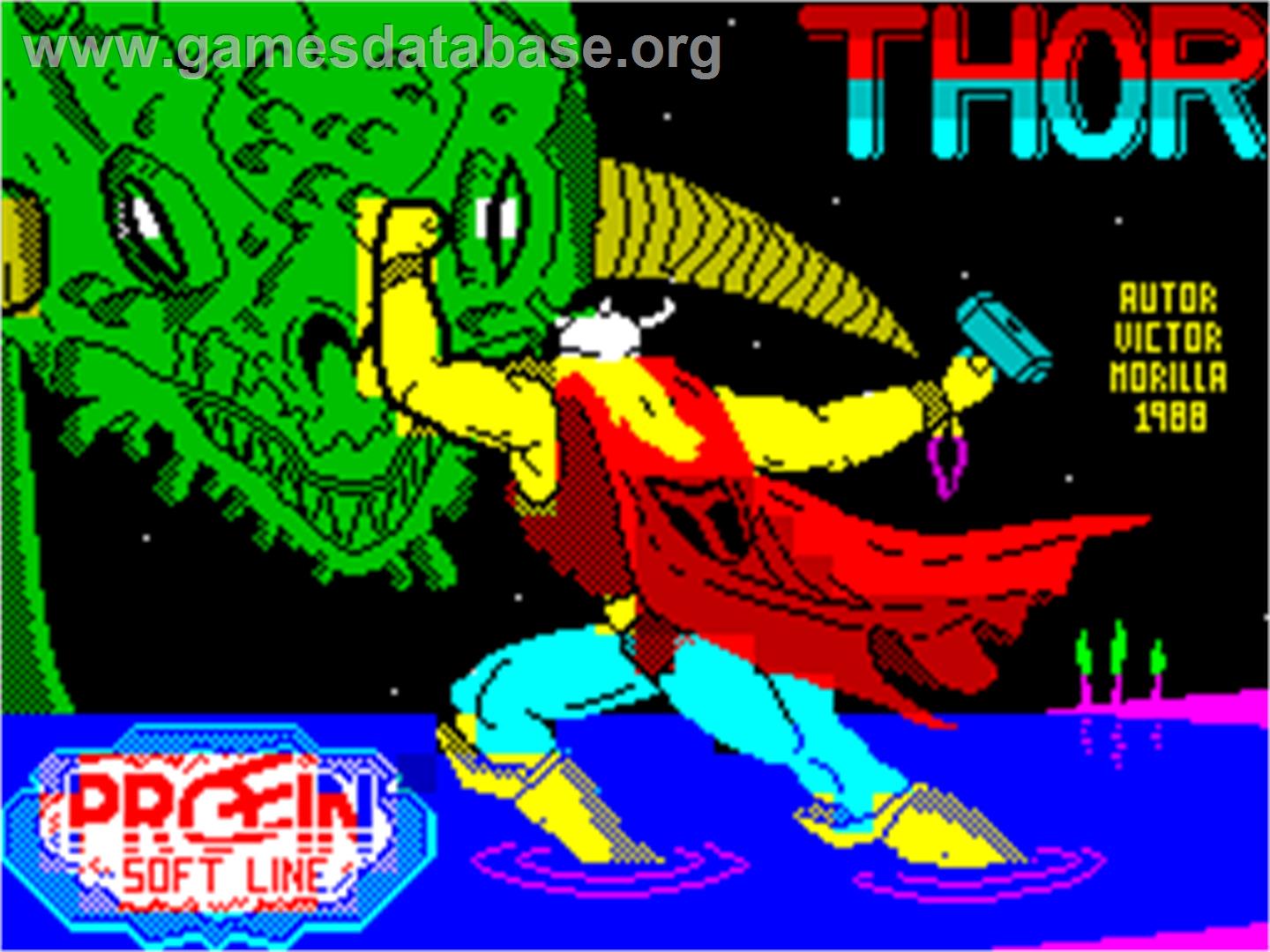 Thor - Sinclair ZX Spectrum - Artwork - Title Screen