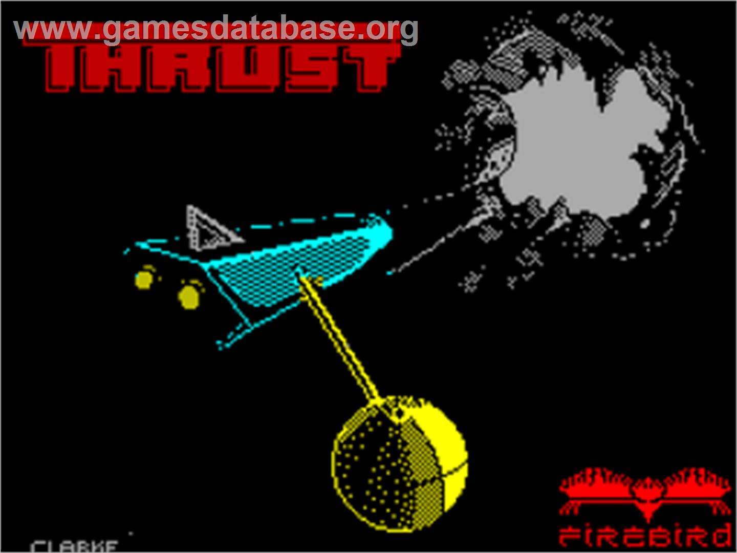 Thrust - Sinclair ZX Spectrum - Artwork - Title Screen