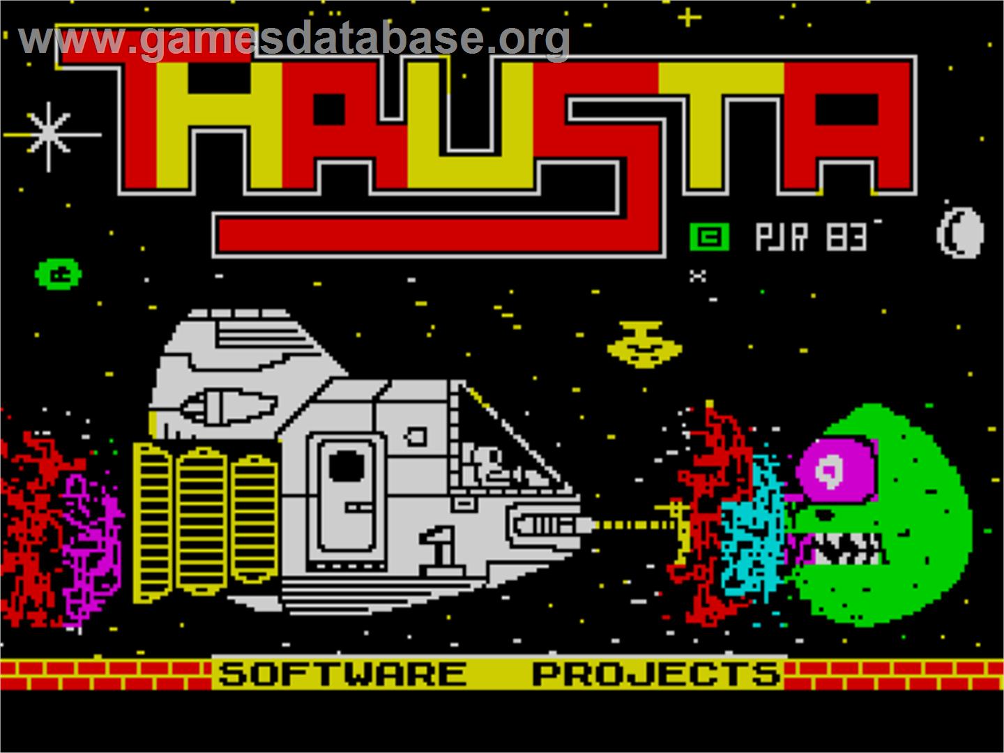 Thrusta - Sinclair ZX Spectrum - Artwork - Title Screen