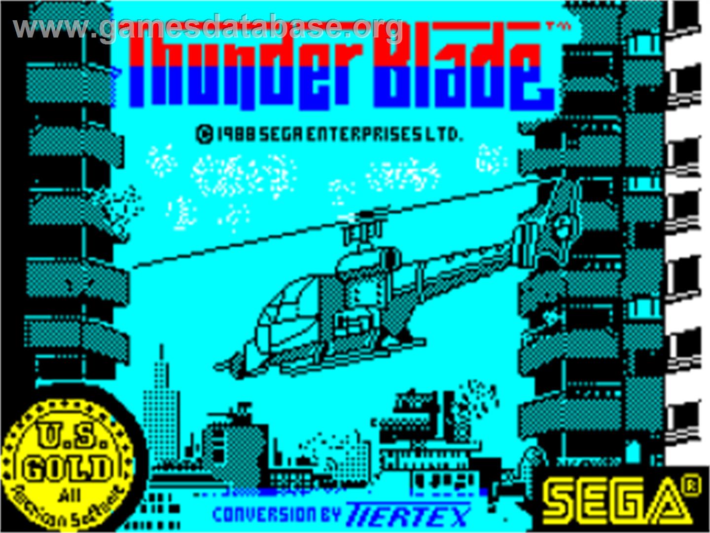 Thunder Blade - Sinclair ZX Spectrum - Artwork - Title Screen