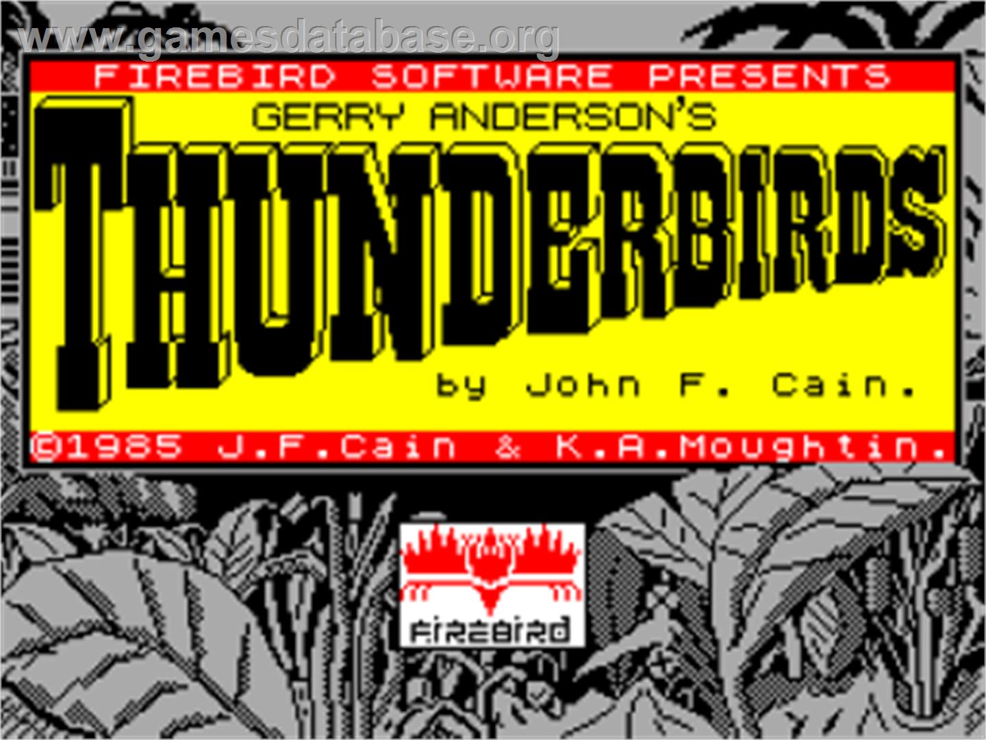 Thunderbirds - Sinclair ZX Spectrum - Artwork - Title Screen