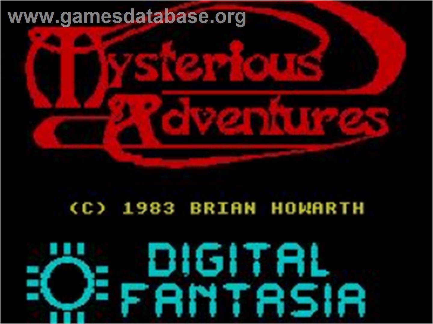 Time Machine - Sinclair ZX Spectrum - Artwork - Title Screen