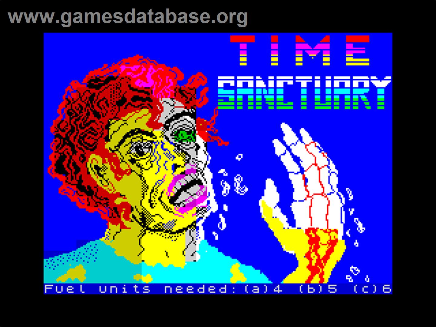 Time Sanctuary - Sinclair ZX Spectrum - Artwork - Title Screen