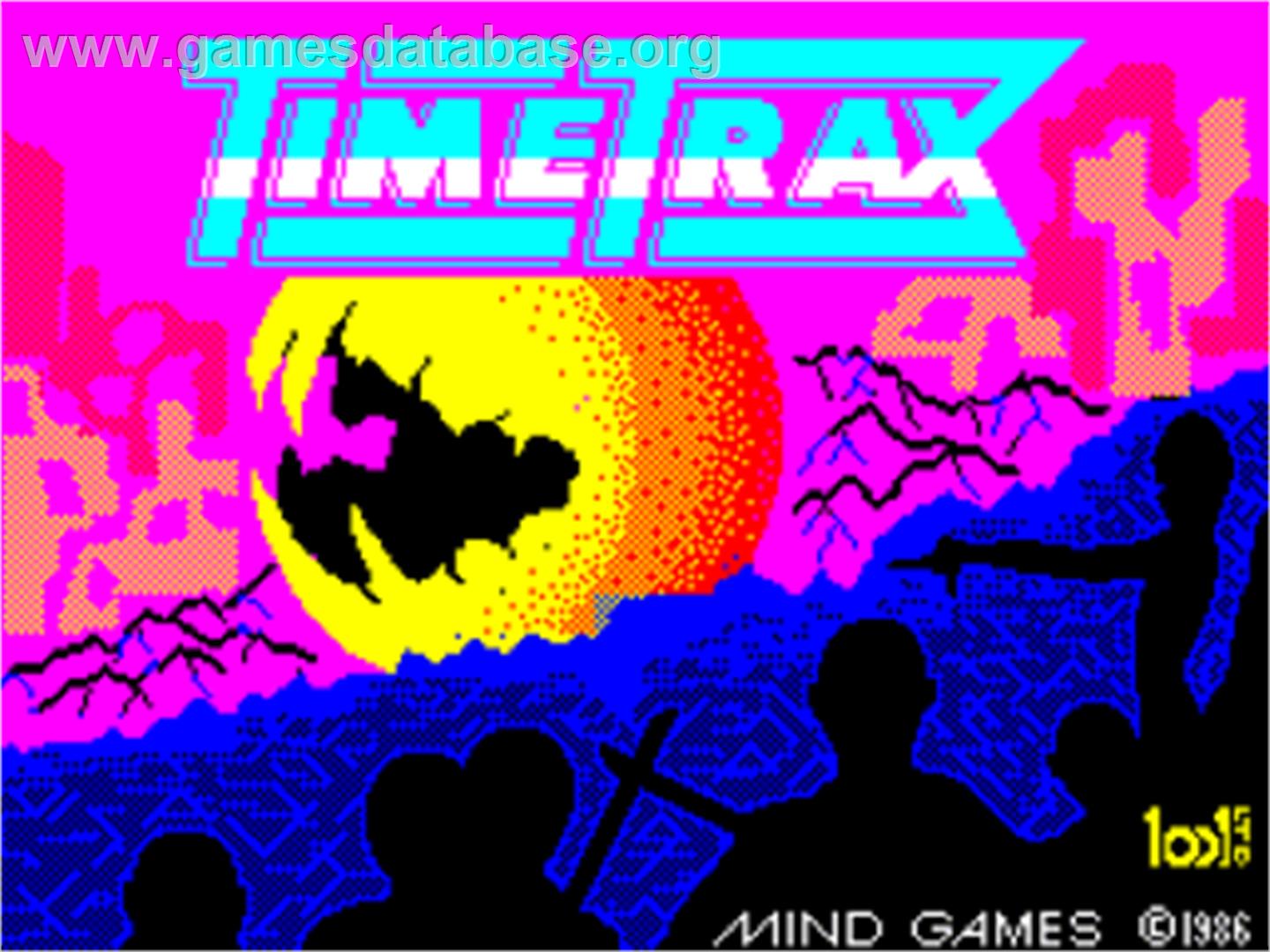 Time Trax - Sinclair ZX Spectrum - Artwork - Title Screen