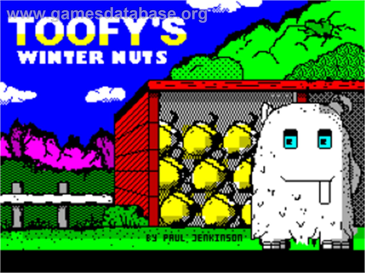 Toofy's Winter Nuts - Sinclair ZX Spectrum - Artwork - Title Screen