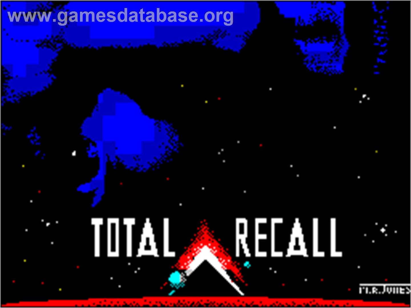 Total Recall - Sinclair ZX Spectrum - Artwork - Title Screen