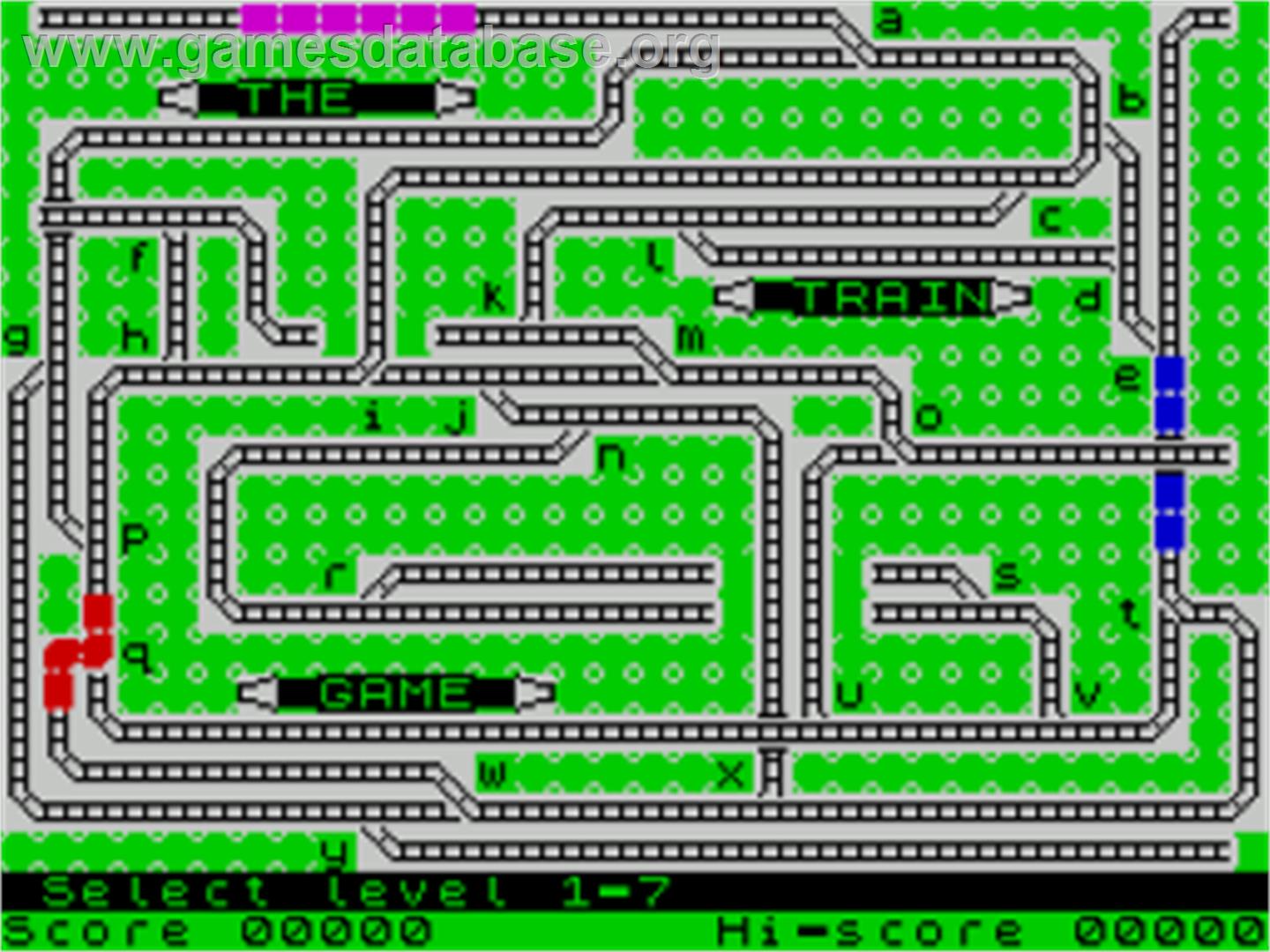 Train Game, The - Sinclair ZX Spectrum - Artwork - Title Screen