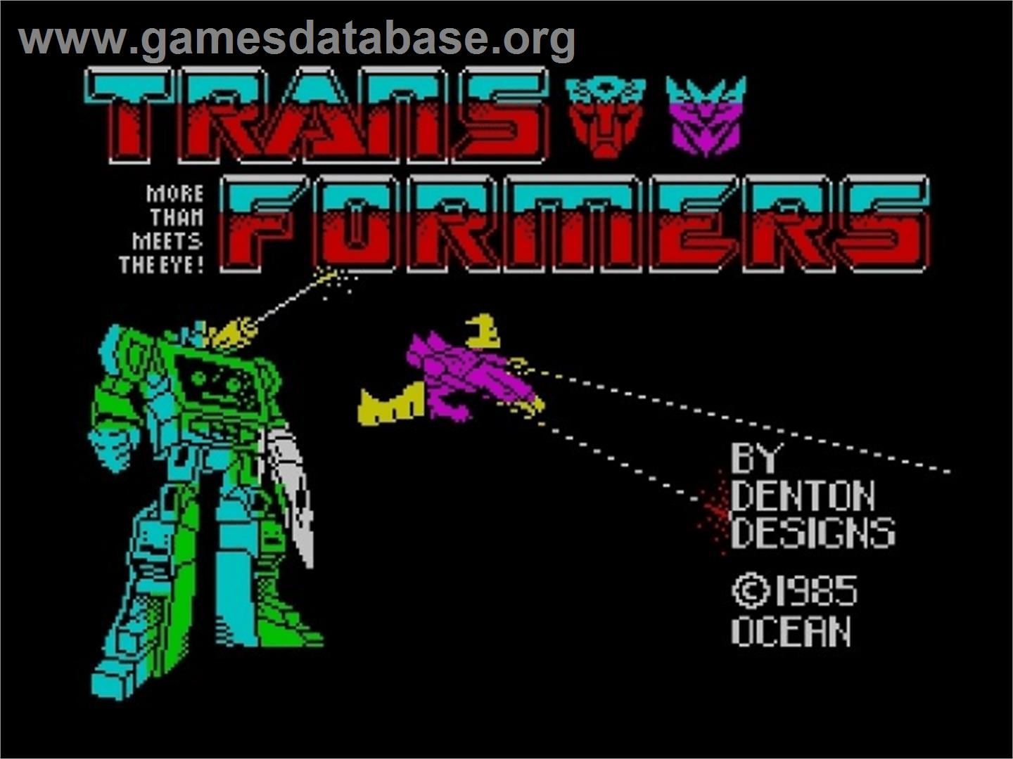 Transformers - Sinclair ZX Spectrum - Artwork - Title Screen