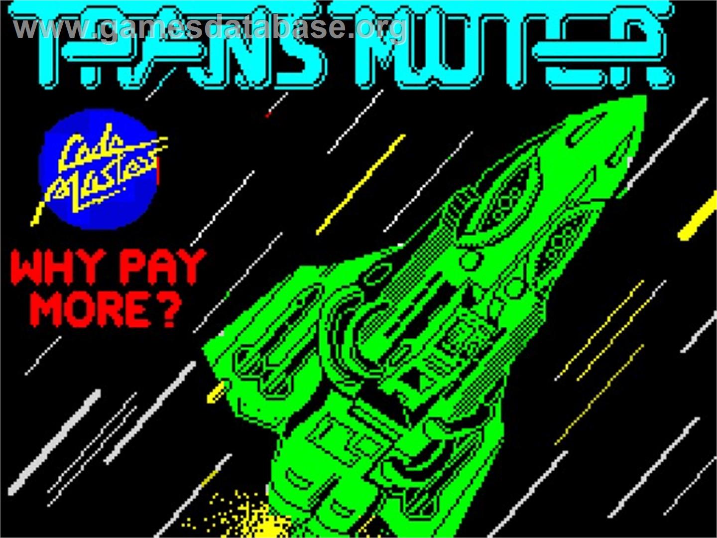Transmuter - Sinclair ZX Spectrum - Artwork - Title Screen