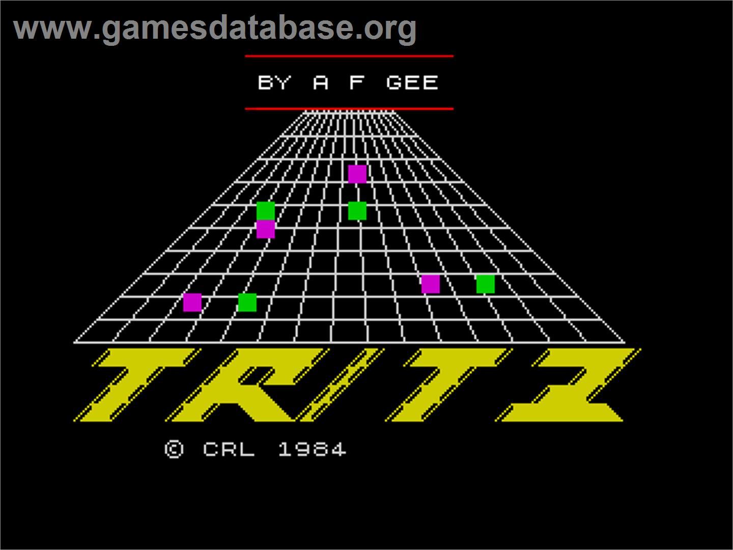 Tritz - Sinclair ZX Spectrum - Artwork - Title Screen