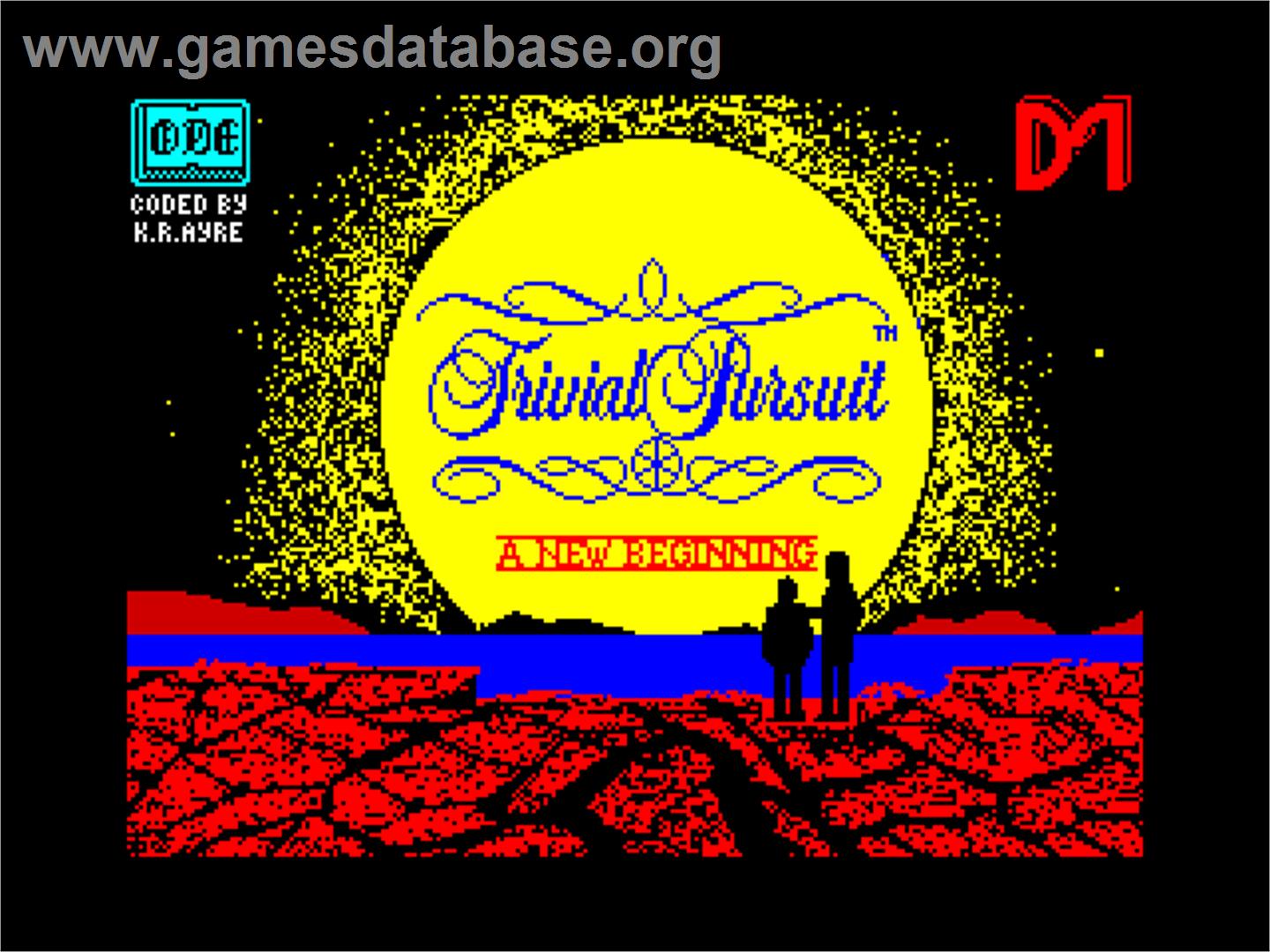 Trivial Pursuit - A New Beginning - Sinclair ZX Spectrum - Artwork - Title Screen
