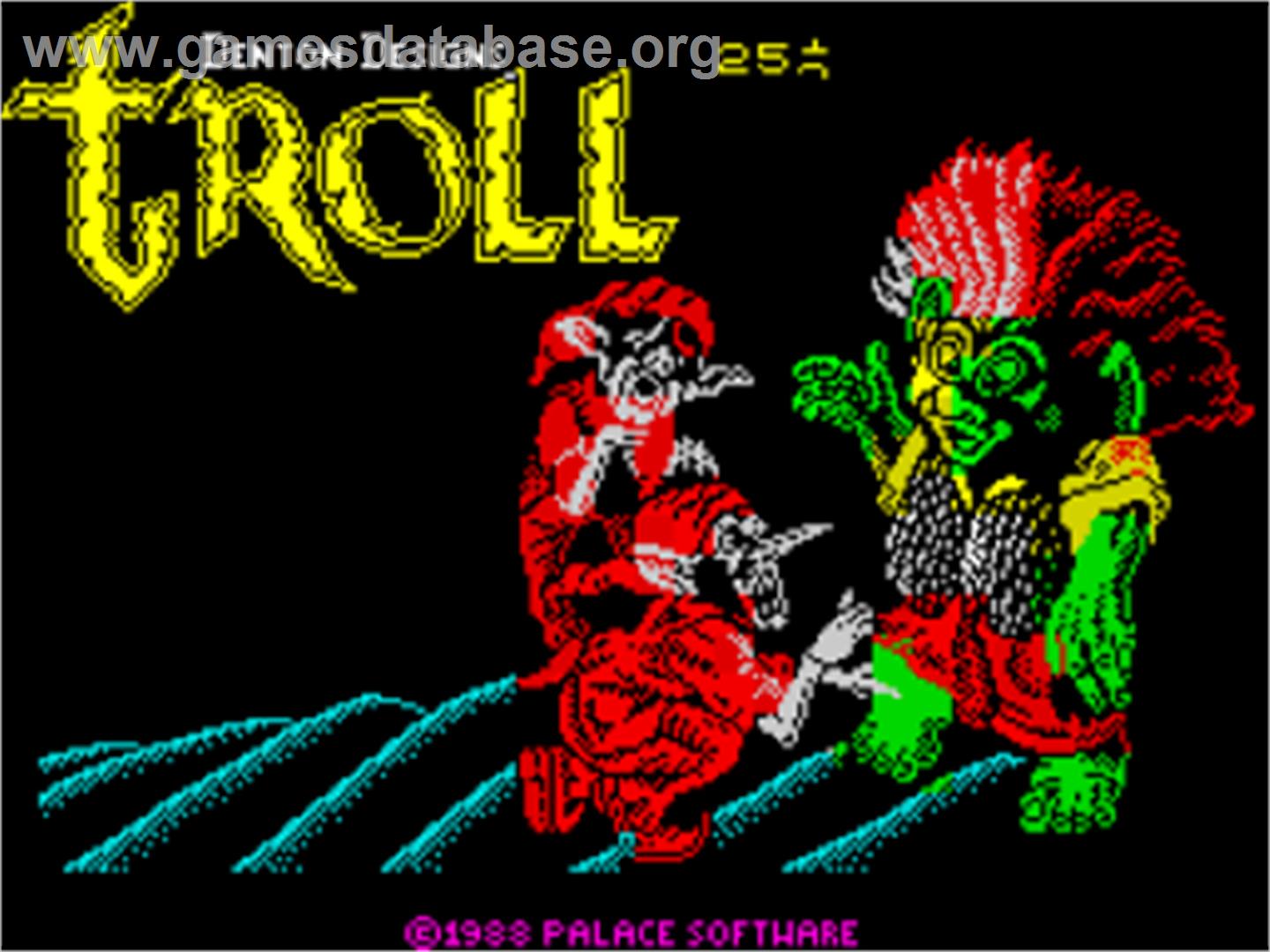 Troll - Sinclair ZX Spectrum - Artwork - Title Screen