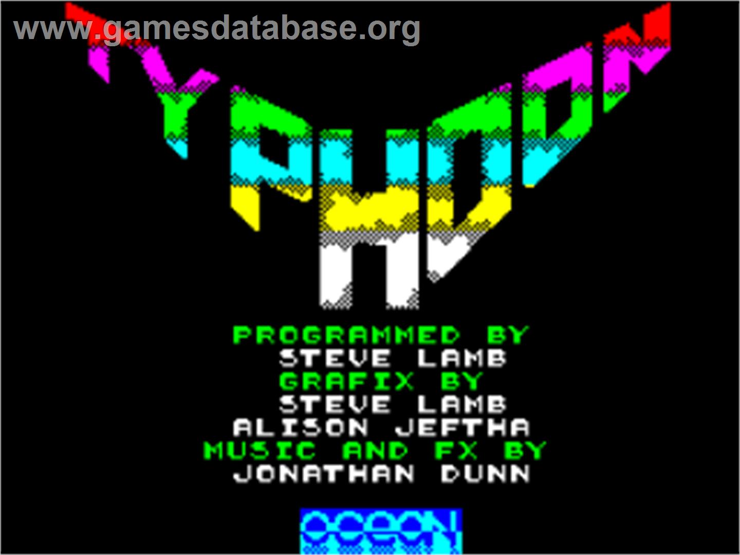 Typhoon - Sinclair ZX Spectrum - Artwork - Title Screen