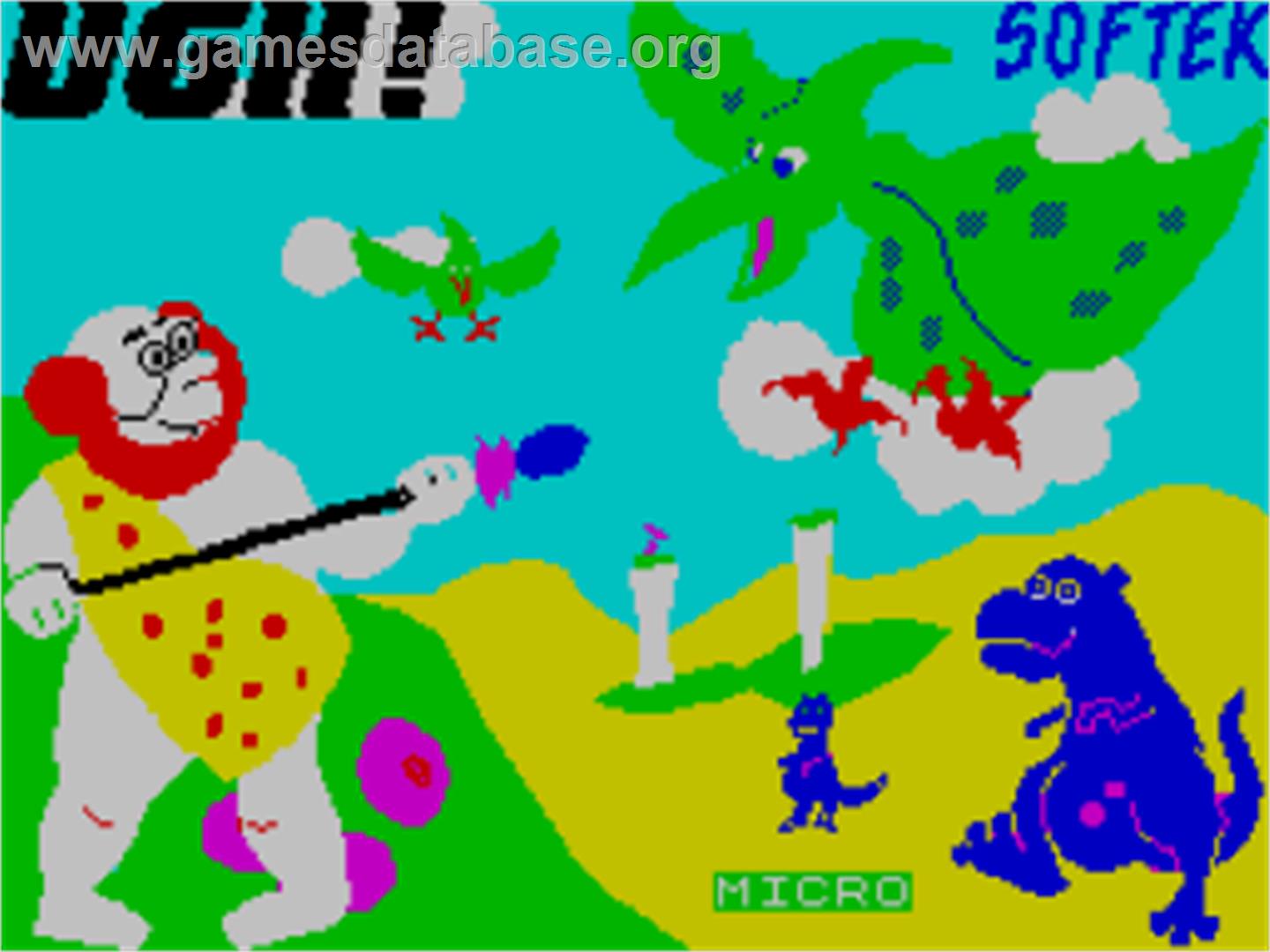 Ugh! - Sinclair ZX Spectrum - Artwork - Title Screen