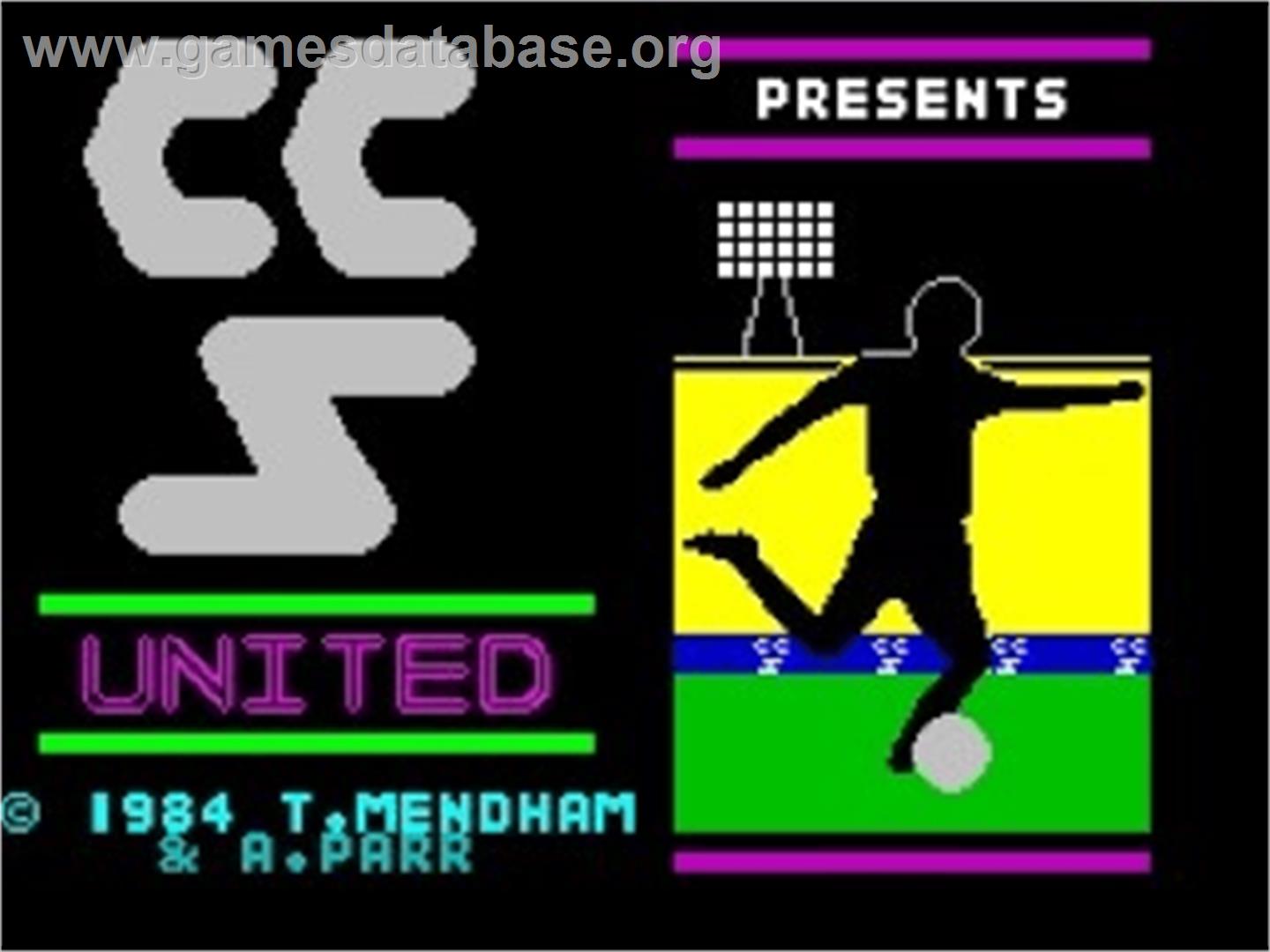 United - Sinclair ZX Spectrum - Artwork - Title Screen