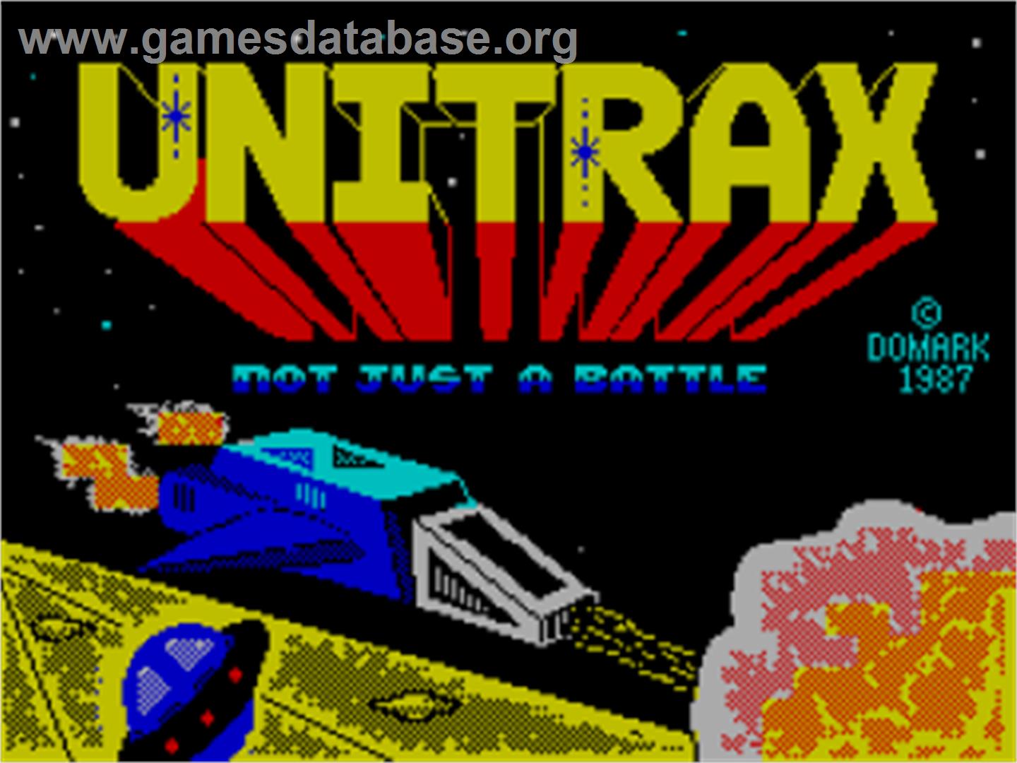 Unitrax - Sinclair ZX Spectrum - Artwork - Title Screen