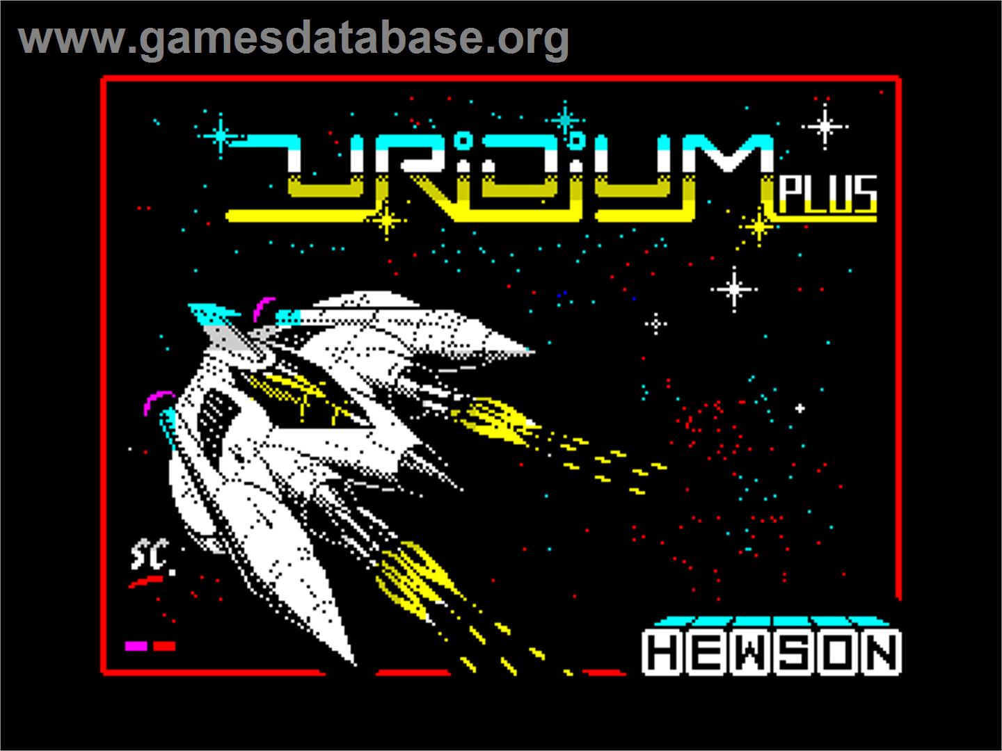 Uridium Plus - Sinclair ZX Spectrum - Artwork - Title Screen