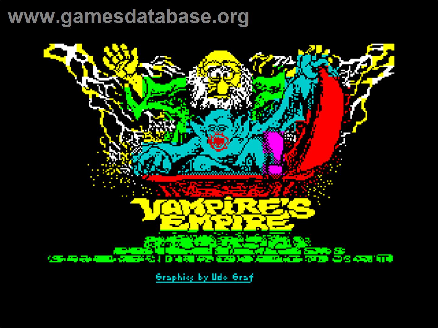 Vampire's Empire - Sinclair ZX Spectrum - Artwork - Title Screen