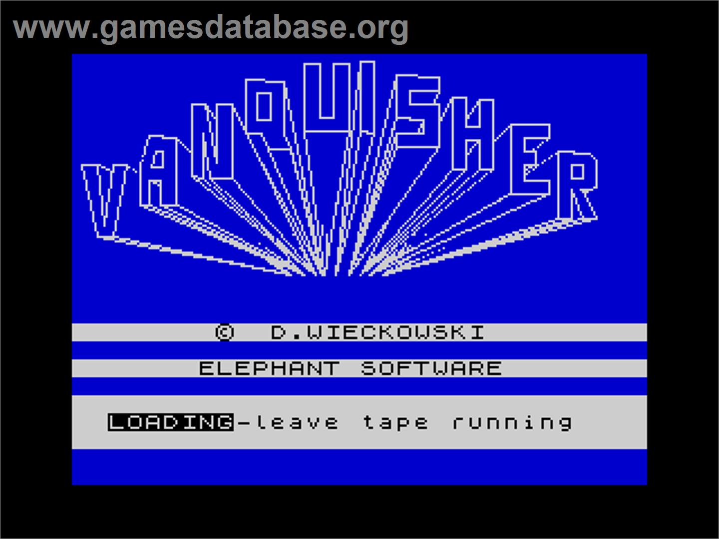 Vanquisher - Sinclair ZX Spectrum - Artwork - Title Screen