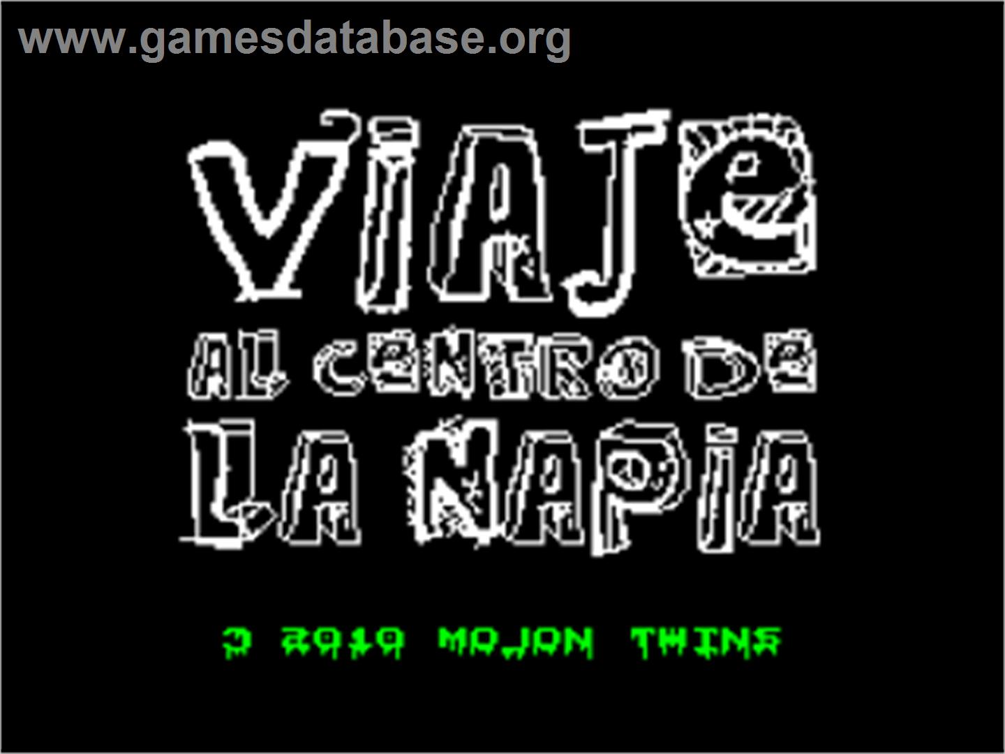 Viaje Al Centro De La Napia - Sinclair ZX Spectrum - Artwork - Title Screen
