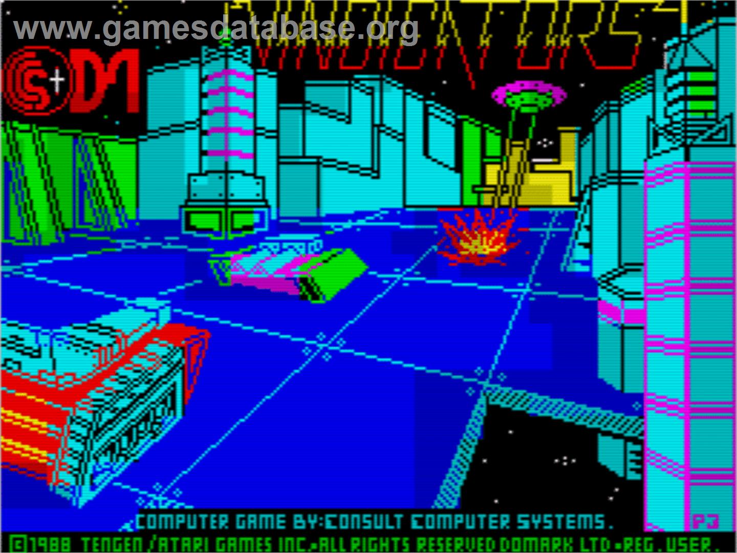 Vindicator, The - Sinclair ZX Spectrum - Artwork - Title Screen