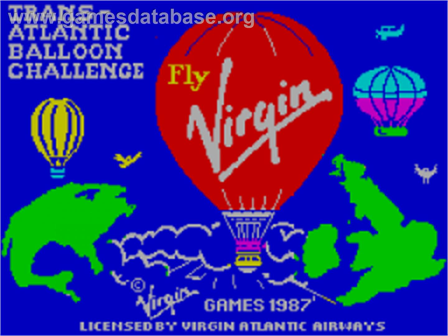 Virgin Atlantic Challenge - Sinclair ZX Spectrum - Artwork - Title Screen