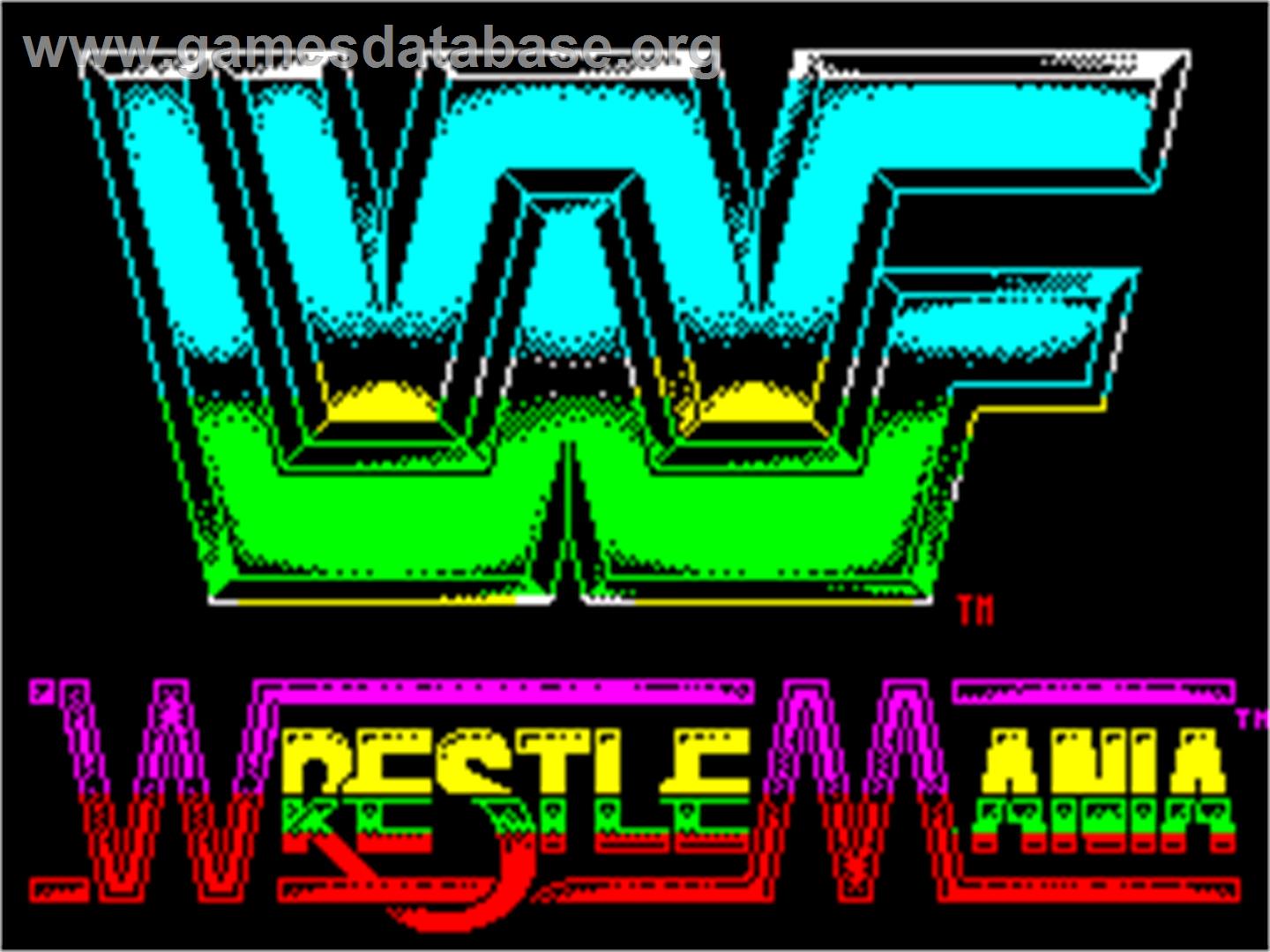 WWF Wrestlemania - Sinclair ZX Spectrum - Artwork - Title Screen