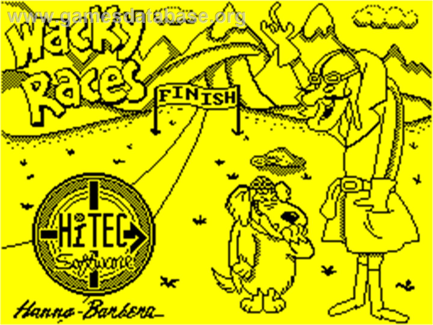 Wacky Races - Sinclair ZX Spectrum - Artwork - Title Screen