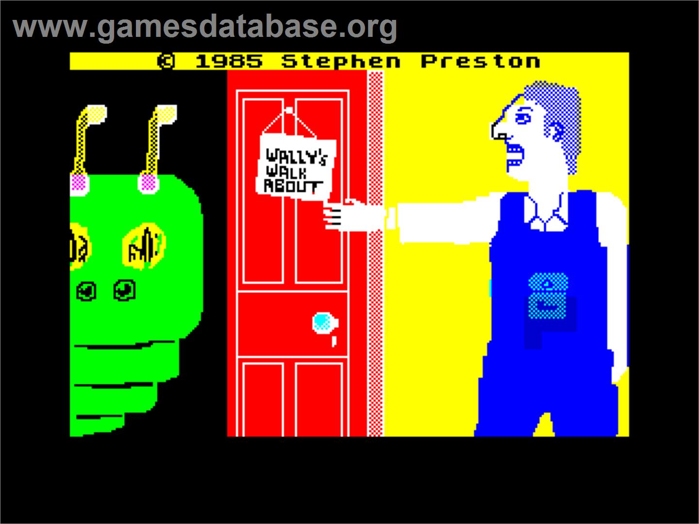 Wally's Walkabout - Sinclair ZX Spectrum - Artwork - Title Screen