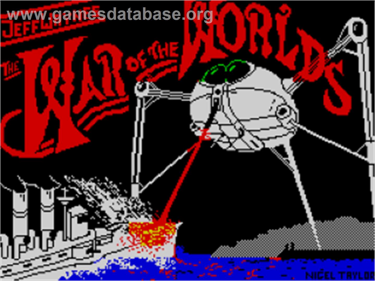 War Of The Worlds - Sinclair ZX Spectrum - Artwork - Title Screen