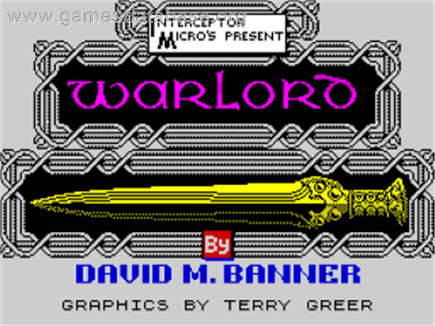 Warlord - Sinclair ZX Spectrum - Artwork - Title Screen