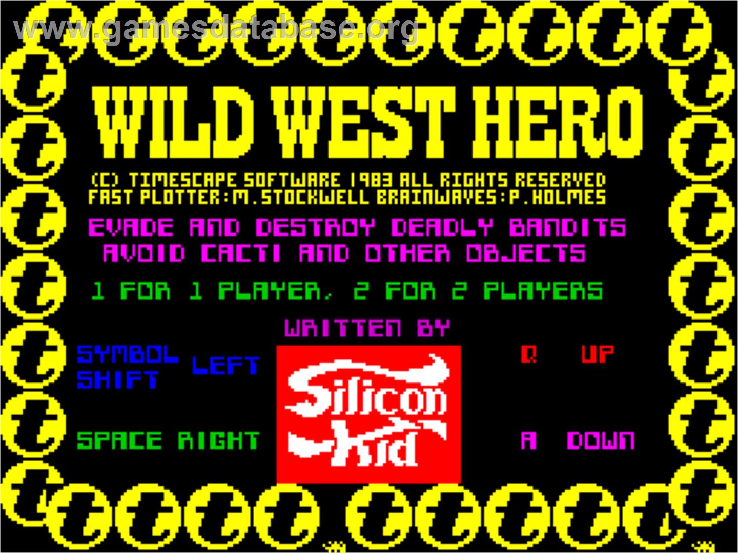 Wild West Hero - Sinclair ZX Spectrum - Artwork - Title Screen